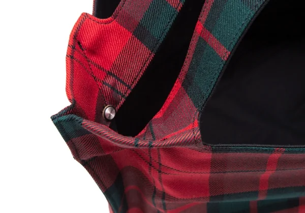 コムコム コムデギャルソンCOMME des GARCONS タータンチェックハンドバッグ 赤緑 K-107551_008