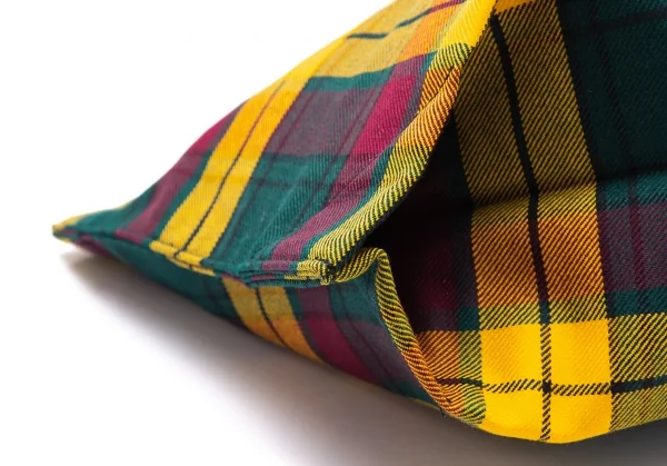 コムコム コムデギャルソンCOMME des GARCONS タータンチェックハンドバッグ 黄緑他 K-107552_006