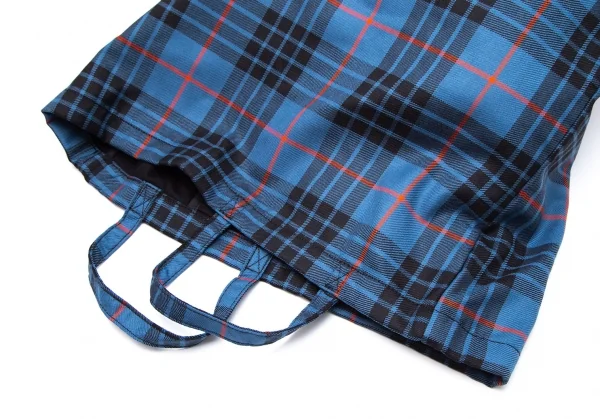 新品!コムデギャルソンCOMME des GARCONS HaPPy RIBBON ねじれデザインチェックトートバッグ 青黒赤 K-107553_009