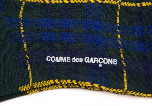 新品!コムデギャルソンCOMME des GARCONS チェック織ショートソックス 緑黄青 K-107563_005