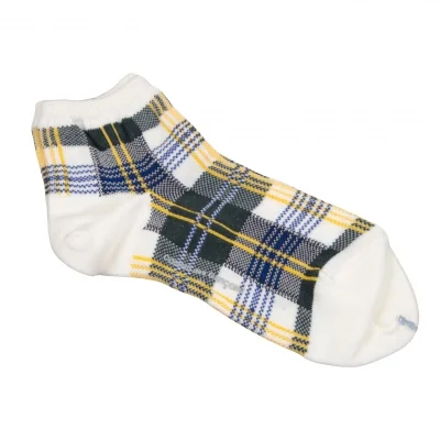 新品!コムデギャルソンCOMME des GARCONS チェック織ショートソックス 白緑他