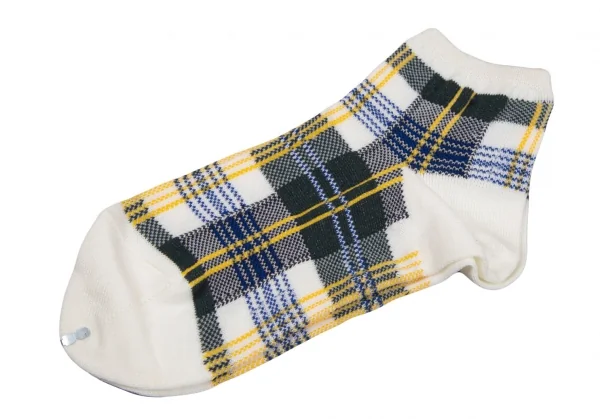 新品!コムデギャルソンCOMME des GARCONS チェック織ショートソックス 白緑他 K-107566_004