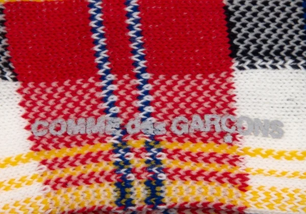 コムデギャルソンCOMME des GARCONS チェック織ショートソックス 白緑他 K-107567_006