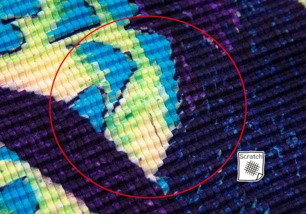 イッセイミヤケ ミーISSEY MIYAKE me トロピカルフルーツプリントストレッチプリーツハイネックカットソー 紺黄他F K-107573_013