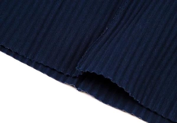 イッセイミヤケ ミーISSEY MIYAKE me ファインニットプリーツワイドクロップドパンツ 紺F K-107581_006
