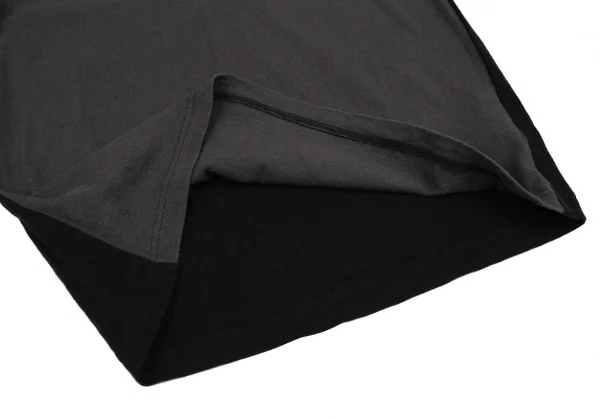 ヨウジヤマモト プールオムYohji Yamamoto POUR HOMME ナンバリングプリントフットボールTシャツ 黒チャコール2 K-107589_011