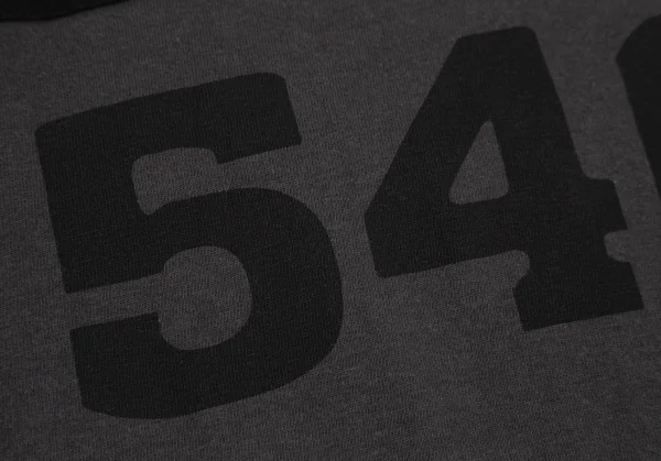 ヨウジヤマモト プールオムYohji Yamamoto POUR HOMME ナンバリングプリントフットボールTシャツ 黒チャコール2 K-107589_009