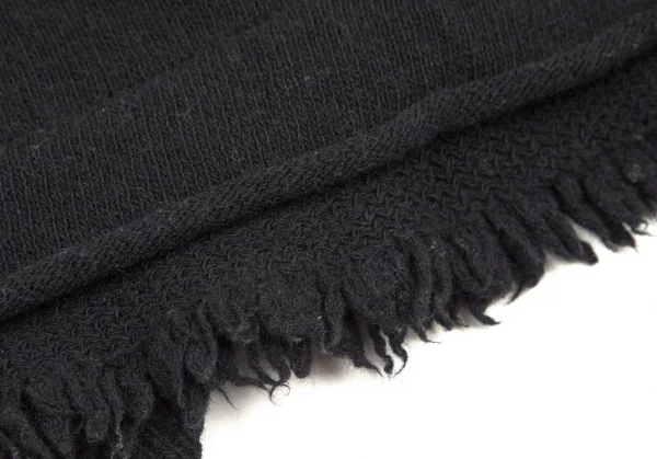 ワイズY's ウール裾フリンジタートルネックニット 黒2 K-107596_015
