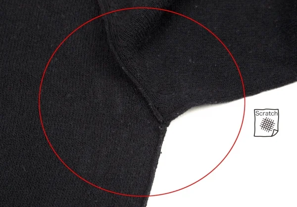 ワイズY's ウール裾フリンジタートルネックニット 黒2 K-107596_005