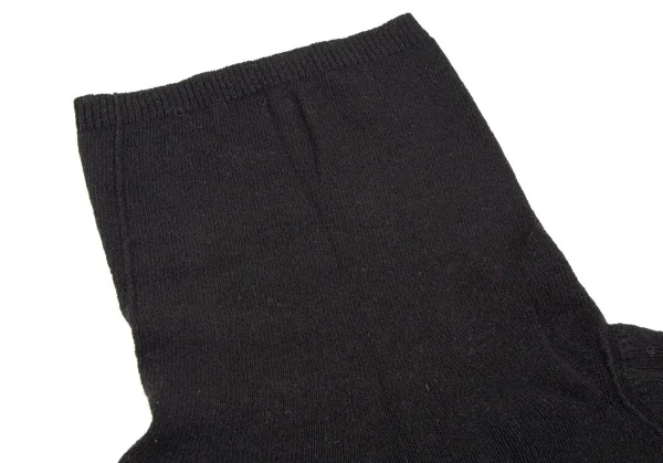 ワイズY's ウール裾フリンジタートルネックニット 黒2 K-107596_006