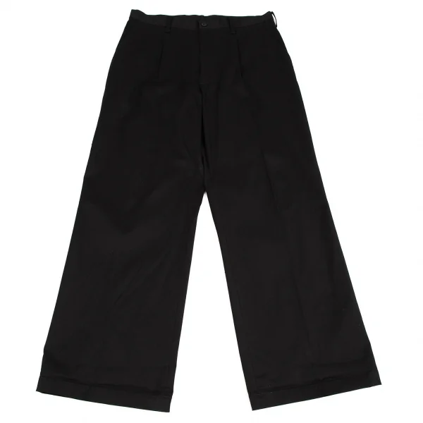 ヨウジヤマモト ファムYohji Yamamoto FEMME コットンワイドチノパンツ 黒3 K-107602_001