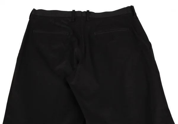 ヨウジヤマモト ファムYohji Yamamoto FEMME コットンワイドチノパンツ 黒3 K-107602_010