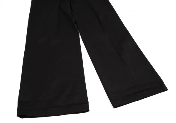 ヨウジヤマモト ファムYohji Yamamoto FEMME コットンワイドチノパンツ 黒3 K-107602_006