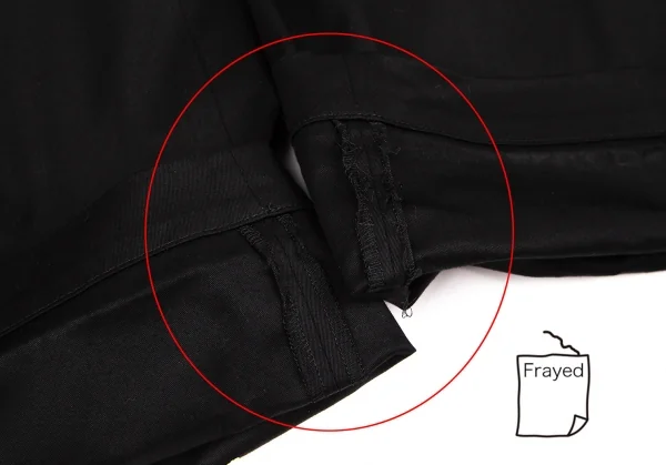 ヨウジヤマモト ファムYohji Yamamoto FEMME コットンワイドチノパンツ 黒3 K-107602_008