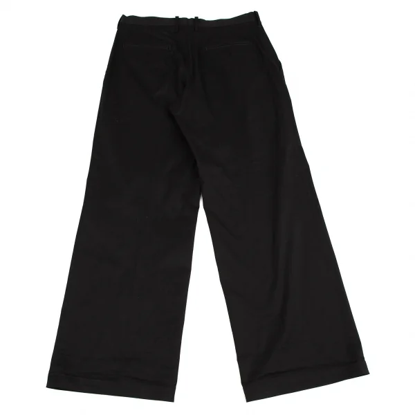 ヨウジヤマモト ファムYohji Yamamoto FEMME コットンワイドチノパンツ 黒3 K-107602_009