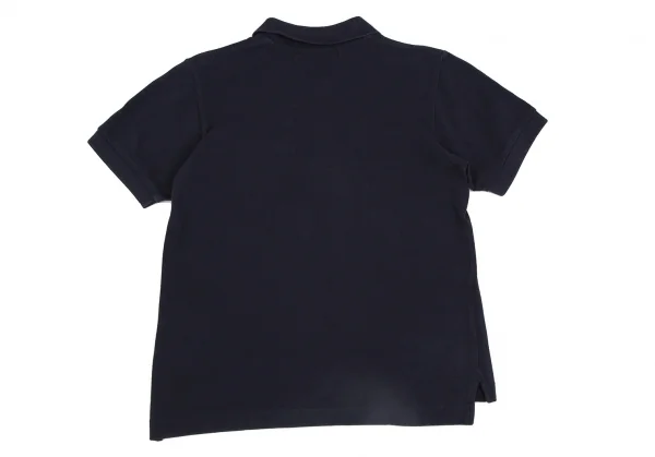 プレイ コムデギャルソンPLAY COMME des GARCONS ハートワッペン鹿の子ポロシャツ 紺S K-107616_010
