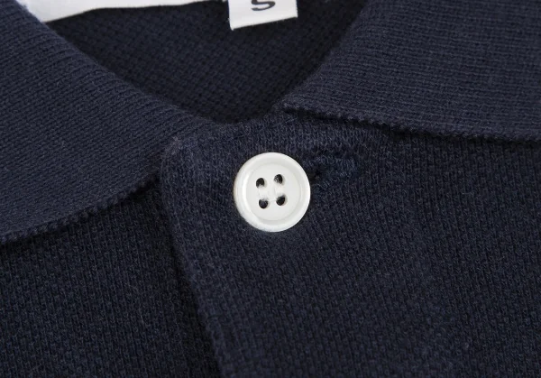 プレイ コムデギャルソンPLAY COMME des GARCONS ハートワッペン鹿の子ポロシャツ 紺S K-107616_004