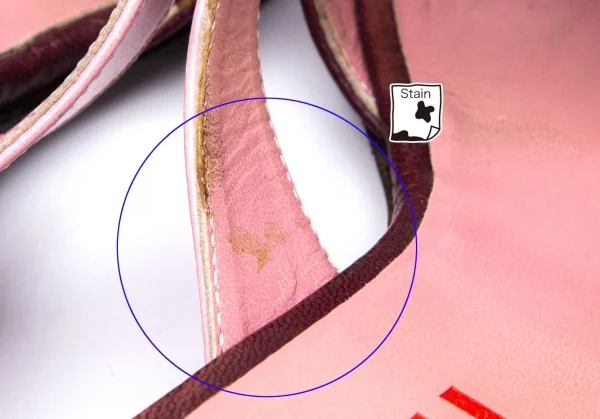 ミュウミュウMIU MIU レザーリボンヒールサンダル ピンク焦げ茶35.5