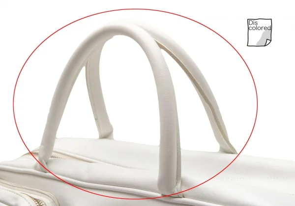 コムデギャルソンCOMME des GARCONS フェイクレザータクティカルポケットバッグ 白 K-107645_003