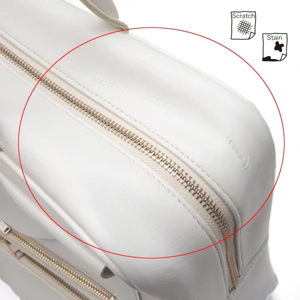 コムデギャルソンCOMME des GARCONS フェイクレザータクティカルポケットバッグ 白 K-107645_006