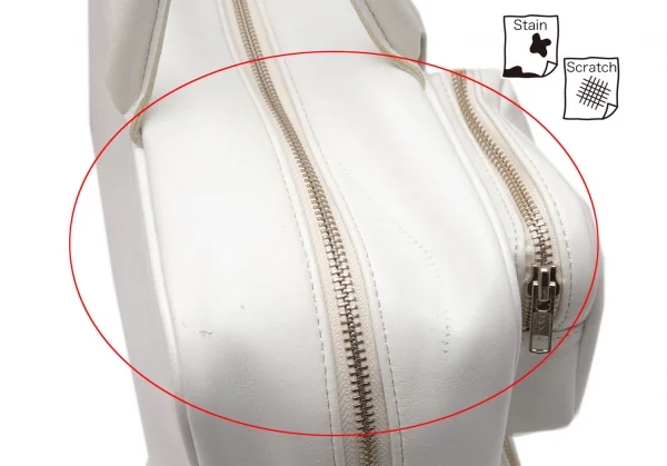 コムデギャルソンCOMME des GARCONS フェイクレザータクティカルポケットバッグ 白 K-107645_009