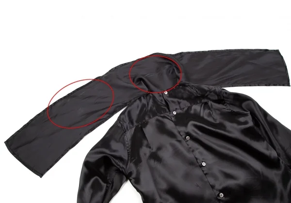 コムデギャルソンCOMME des GARCONS キュプラサテンネックストール前後反転シャツ 墨黒M位 K-107661_013