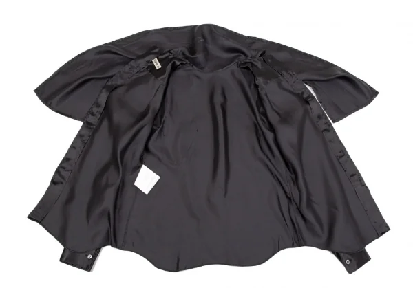 コムデギャルソンCOMME des GARCONS キュプラサテンネックストール前後反転シャツ 墨黒M位 K-107661_017