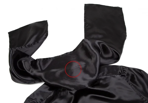 コムデギャルソンCOMME des GARCONS キュプラサテンネックストール前後反転シャツ 墨黒M位 K-107661_004