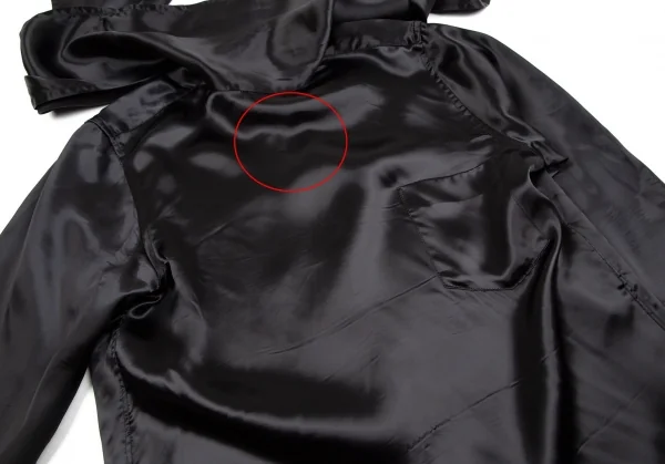 コムデギャルソンCOMME des GARCONS キュプラサテンネックストール前後反転シャツ 墨黒M位 K-107661_006