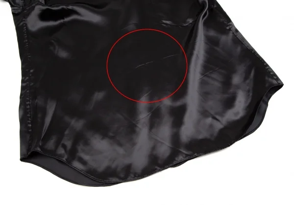 コムデギャルソンCOMME des GARCONS キュプラサテンネックストール前後反転シャツ 墨黒M位 K-107661_009