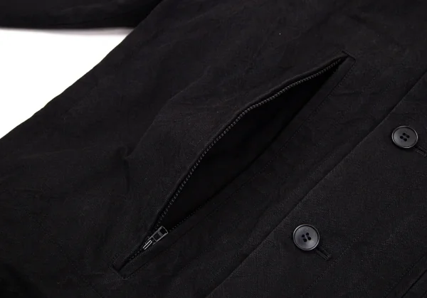 ワイズY's チェックライナー付きコットンウールジャケット 黒3 K-107698_010