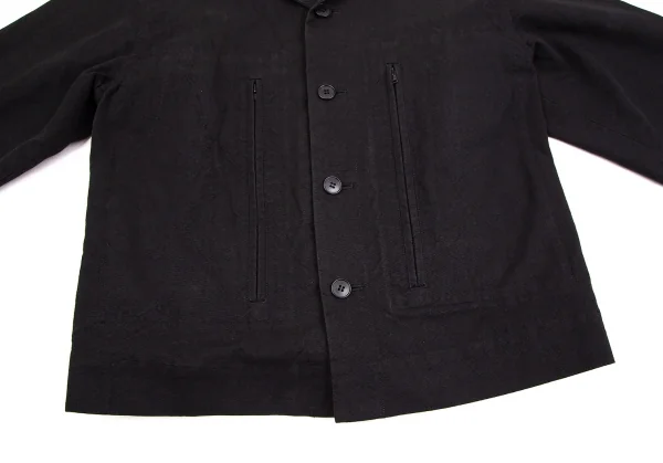 ワイズY's チェックライナー付きコットンウールジャケット 黒3 K-107698_008