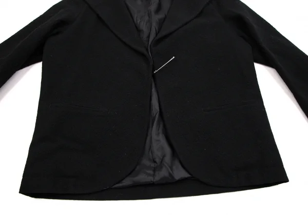 ワイズY's ウールピン留めジャケット 黒3 (K-107699)