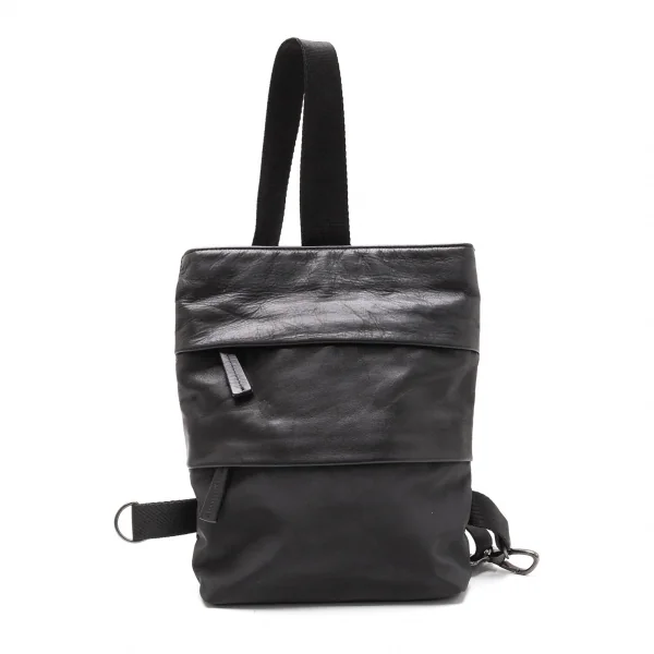 カドリールラングルqua drille rangle レザー切替ナイロンショルダーバッグ 黒 K-107710_001