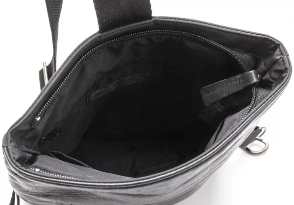 カドリールラングルqua drille rangle レザー切替ナイロンショルダーバッグ 黒 K-107710_014