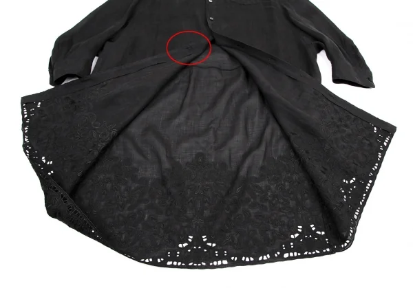 ジュンヤワタナベ コムデギャルソンJUNYA WATANABE COMME des GARCONSリネン裾テープオーバーサイズワンピース 墨黒M K-107717_011