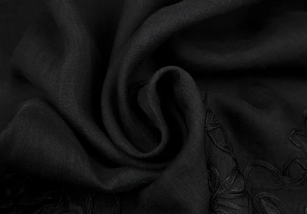 ジュンヤワタナベ コムデギャルソンJUNYA WATANABE COMME des GARCONSリネン裾テープオーバーサイズワンピース 墨黒M K-107717_017