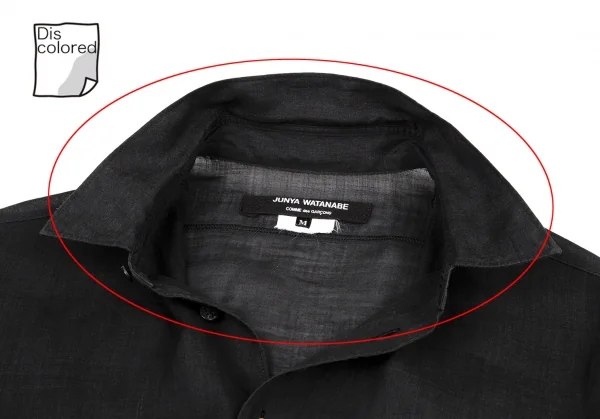 ジュンヤワタナベ コムデギャルソンJUNYA WATANABE COMME des GARCONSリネン裾テープオーバーサイズワンピース 墨黒M K-107717_005