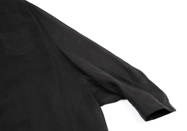 ジュンヤワタナベ コムデギャルソンJUNYA WATANABE COMME des GARCONSリネン裾テープオーバーサイズワンピース 墨黒M K-107717_008