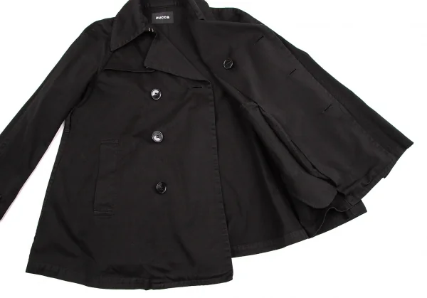 ズッカzucca 製品染めコットンPコート 黒S K-107718_011