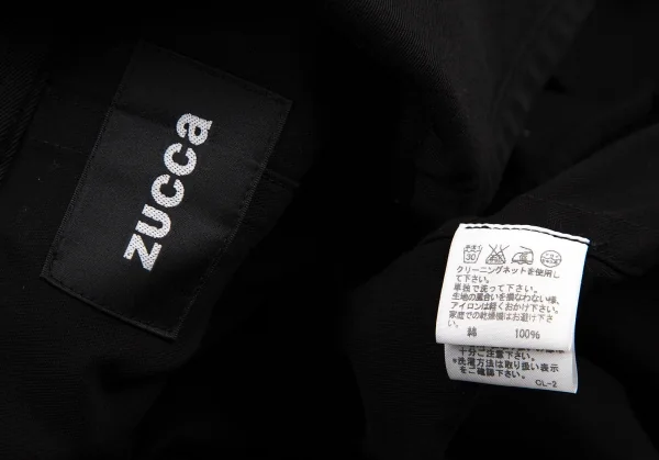 ズッカzucca 製品染めコットンPコート 黒S K-107718_018