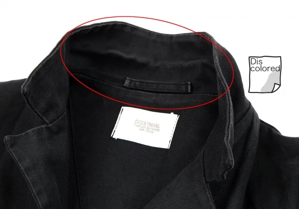 ズッカ トラバイユzucca TRAVAIL コットンウォッシュドワークコート チャコール1 K-107719_006