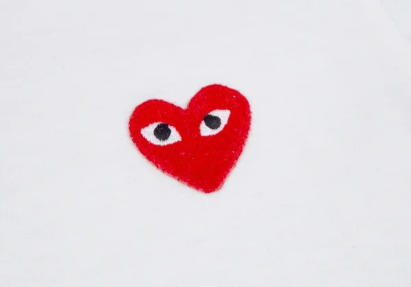 プレイ コムデギャルソンPLAY COMME des GARCONS 胸ハートワッペンTシャツ 白S K-107758_004