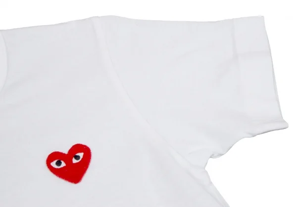 プレイ コムデギャルソンPLAY COMME des GARCONS 胸ハートワッペンTシャツ 白S K-107758_005