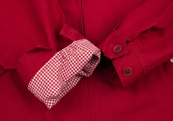 カールヘルムKarl Helmut コットンパッチバックロゴスイングトップジャケット 赤M K-107775_010