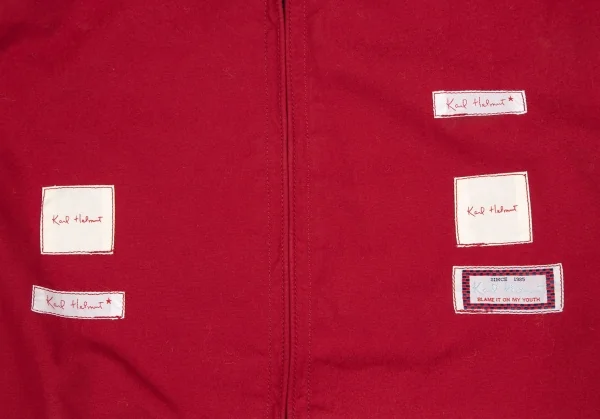 カールヘルムKarl Helmut コットンパッチバックロゴスイングトップジャケット 赤M K-107775_011