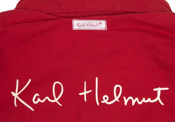 カールヘルムKarl Helmut コットンパッチバックロゴスイングトップジャケット 赤M K-107775_002