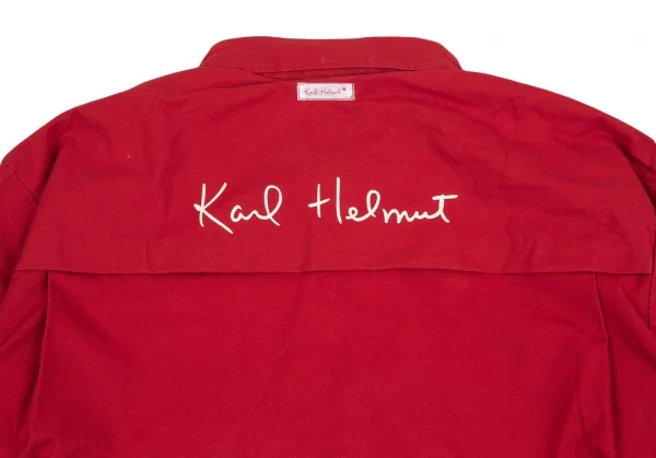 カールヘルムKarl Helmut コットンパッチバックロゴスイングトップジャケット 赤M K-107775_004