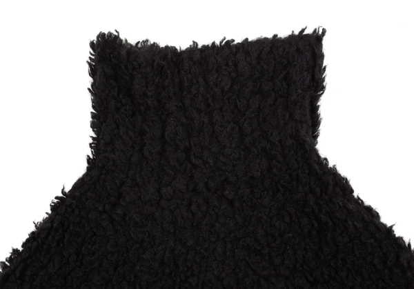 ヨウジヤマモト ファムYohji Yamamoto FEMME カシミヤナイロンタートルネックボアニットケープ 黒3 K-107783_004