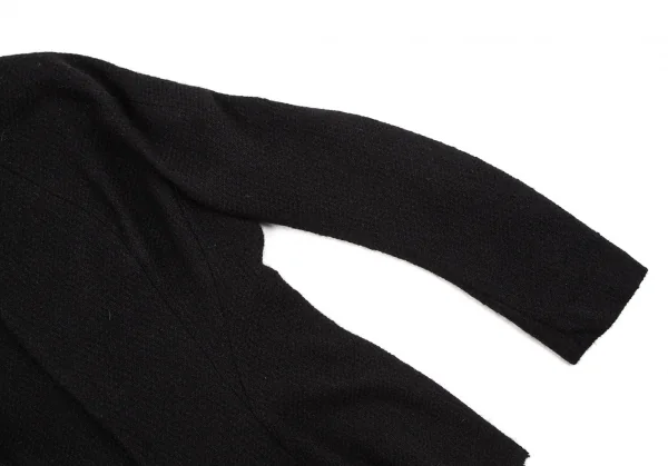 ヨウジヤマモト ファムYohji Yamamoto FEMME ツイードショルダー着脱ジャケット 黒1 K-107786_009